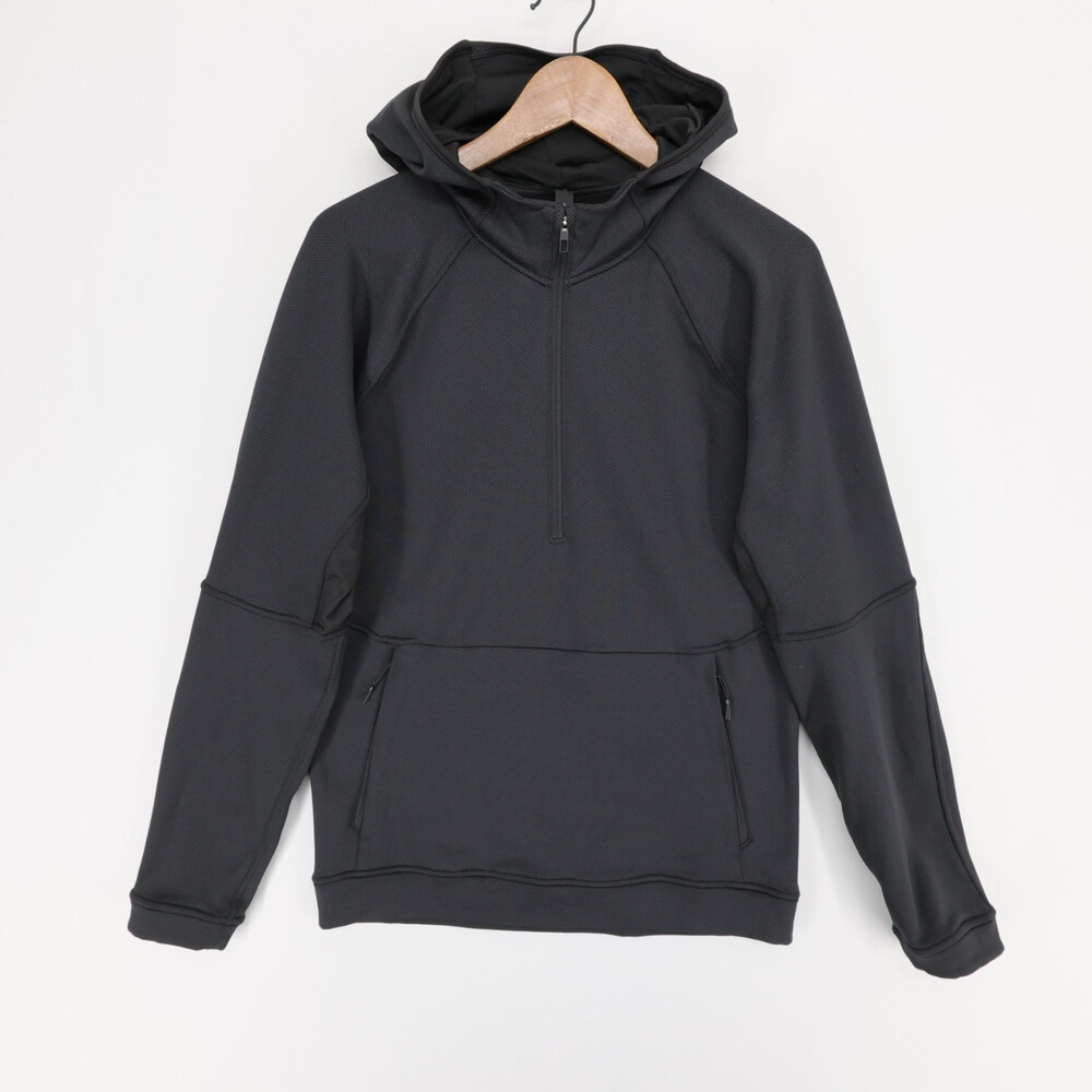 Lululemon Hoodie Mens S Black Half Zip Pullover Athletic Sweatshirt